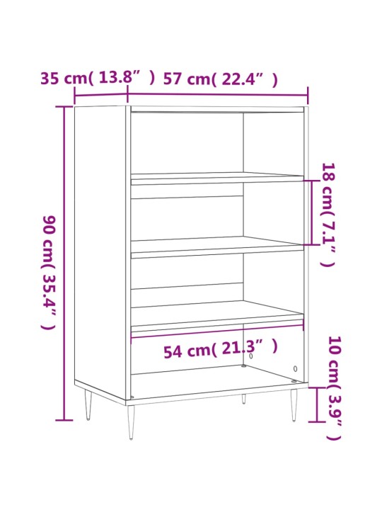 Kõrge kapp, must, 57 x 35 x 90 cm, tehispuit