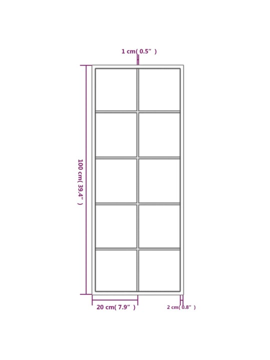 Seinapeeglid 2 tk, must, 100 x 40 cm, metall