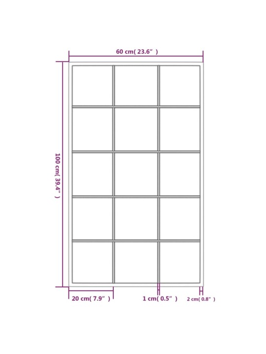 Seinapeeglid 2 tk, must, 100 x 60 cm, metall