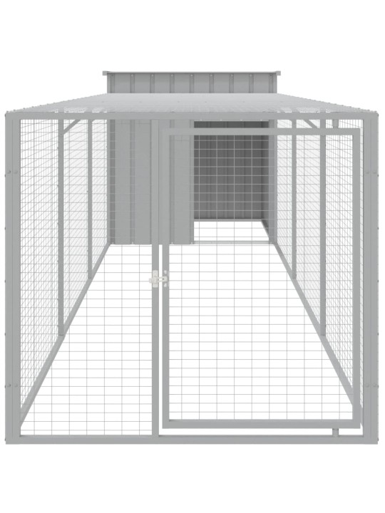 Kanapuur aedikuga, helehall, 110x405x110 cm, tsingitud teras