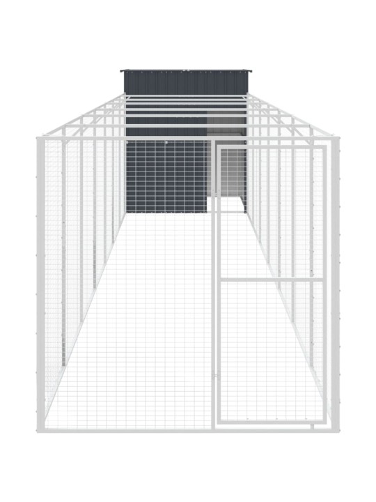 Koerakuut aedikuga, antratsiithall, 165x863x181 cm, teras