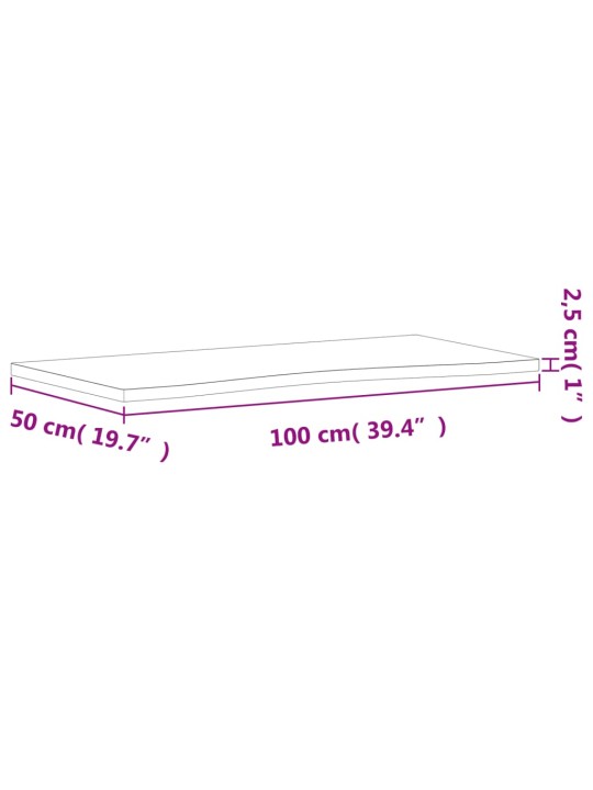 Kirjutuslaua plaat,100 x (45-50) x 2,5 cm,pöökpuu