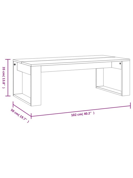 Kohvilaud, hall sonoma tamm, 102 x 50 x 35 cm, tehispuit