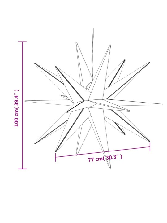 Jõulutuled led-valgustusega 3 tk, kokkupandav, punane, 100 cm