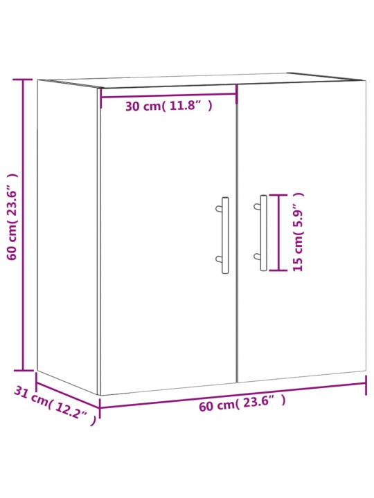 Seinakapp, hall sonoma tamm, 60 x 31 x 60 cm, tehispuit