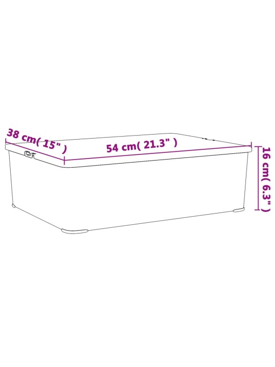 Plastist hoiukastid 6 tk, 25 l, virnastatavad