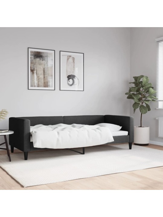 Päevavoodi, must, 80 x 200 cm, kangas