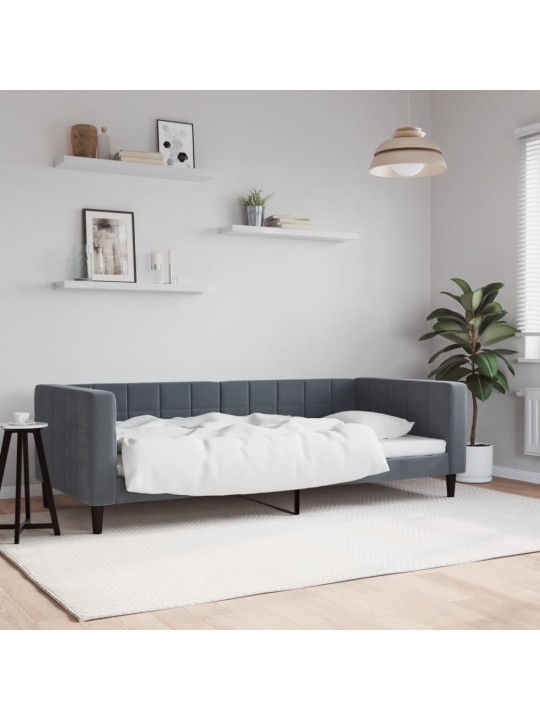 PÄEVAVOODI, TUMEHALL, 90 X 200 CM, SAMET