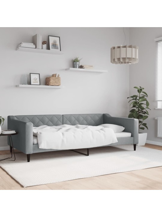 Päevavoodi, helehall, 100 x 200 cm, kangas
