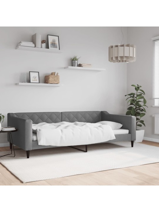 Päevavoodi, tumehall, 100 x 200 cm, kangas