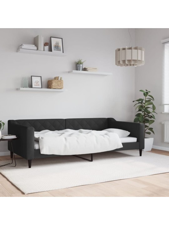PÄEVAVOODI, MUST, 100 X 200 CM, KANGAS