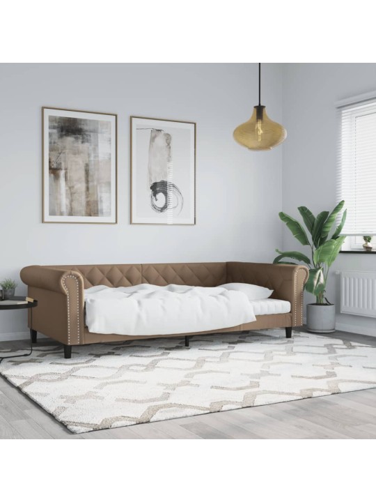 PÄEVAVOODI, CAPPUCCINO, 100 X 200 CM, KUNSTNAHK