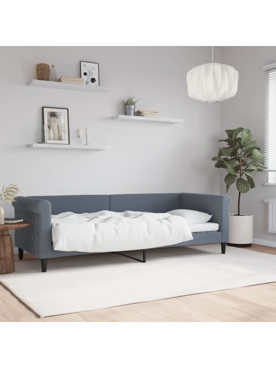 PÄEVAVOODI, TUMEHALL, 80 X 200 CM, SAMET