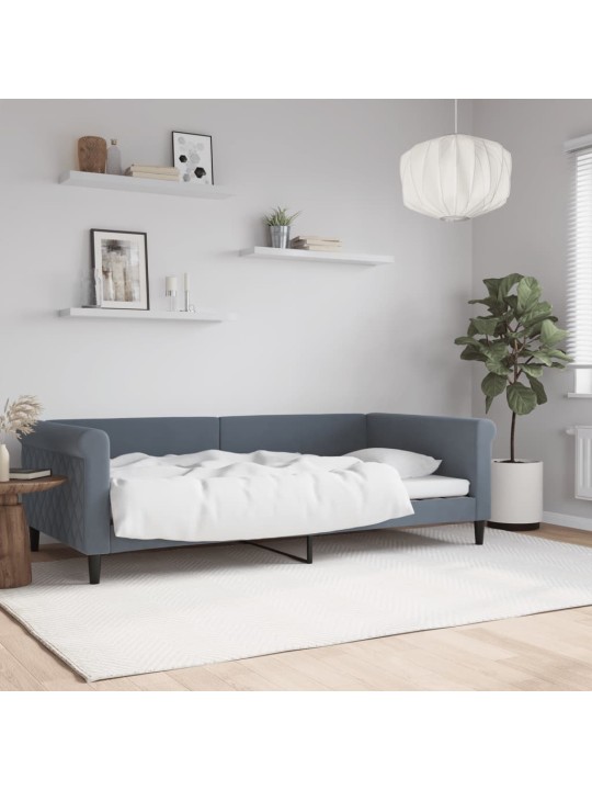 PÄEVAVOODI, TUMEHALL, 100 X 200 CM, SAMET
