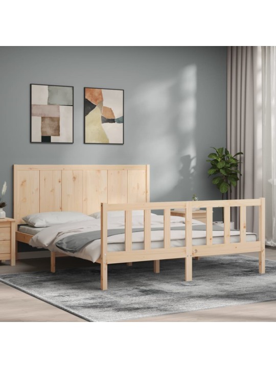 Voodiraam peatsiga, täispuit