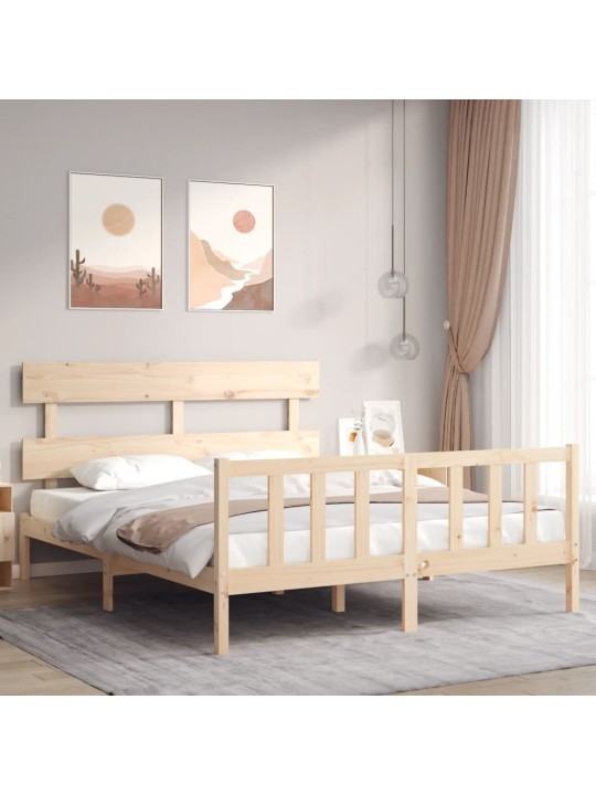Voodiraam peatsiga, täispuit