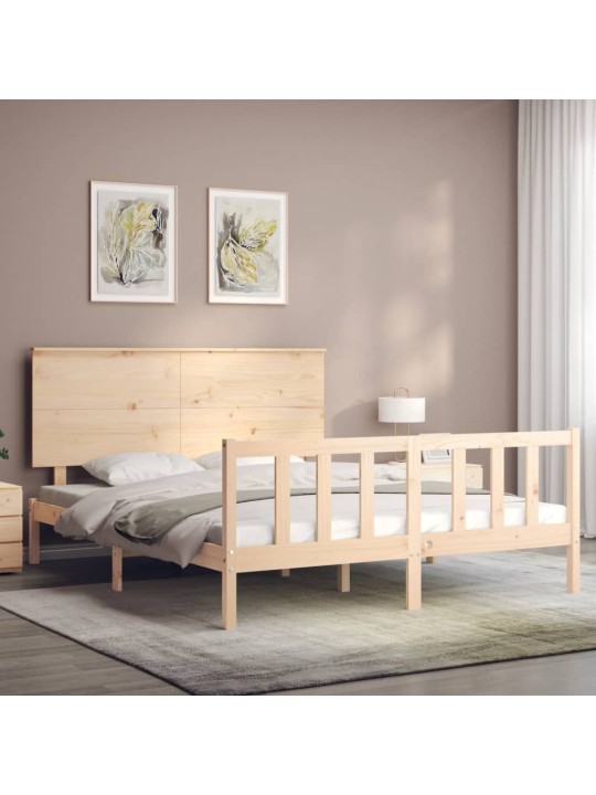 Voodiraam peatsiga, täispuit