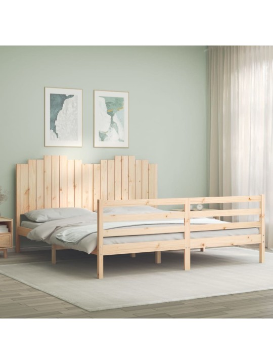 Voodiraam peatsiga, täispuit