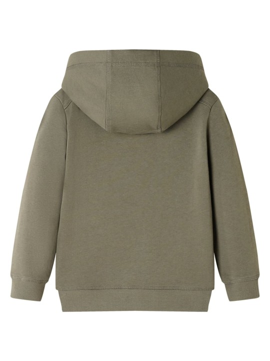 Laste kapuutsiga dressipluus, khaki, 128