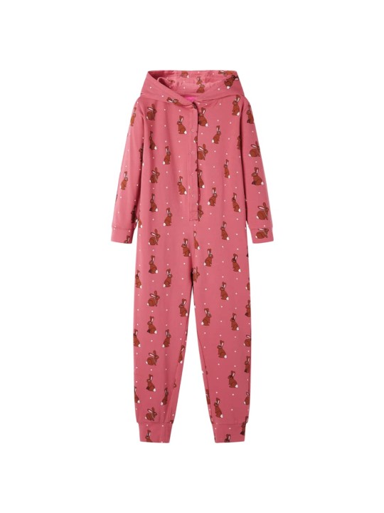 Laste kapuutsiga onesie, vanaroosa, 92