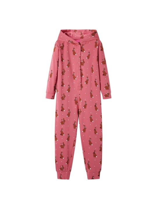 Laste kapuutsiga onesie, vanaroosa, 104