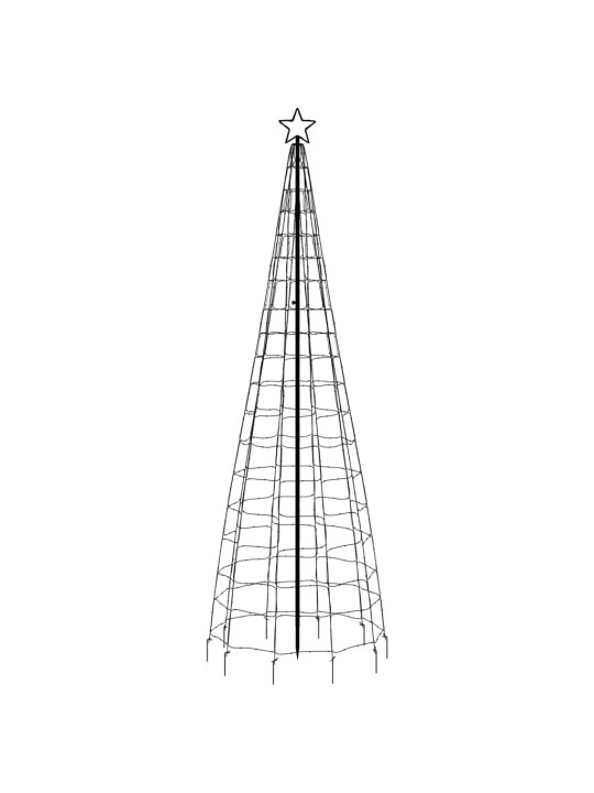 Koonusekujuline valgustusega jõulupuu 570 ledi soe valge 300 cm