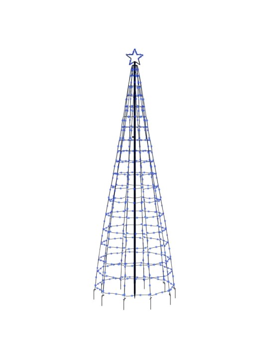 Koonusekujuline valgustusega jõulupuu 570 ledi, sinine, 300 cm