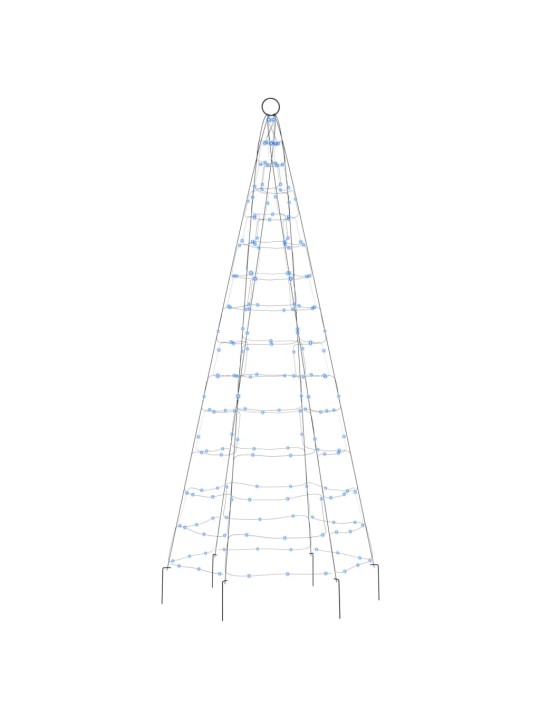 Jõulupuu valgustus vaiaga, sinine, 200 LEDi, 180 cm