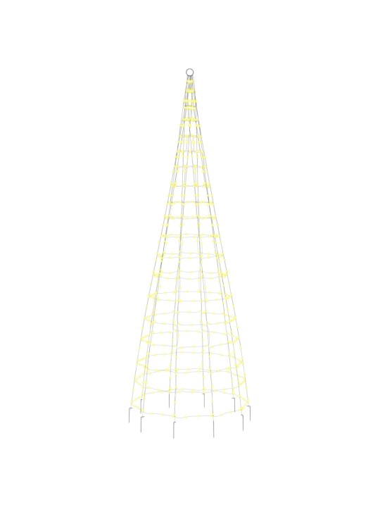 Jõulupuu valgustus vaiaga, soe valge, 550 ledi, 300 cm