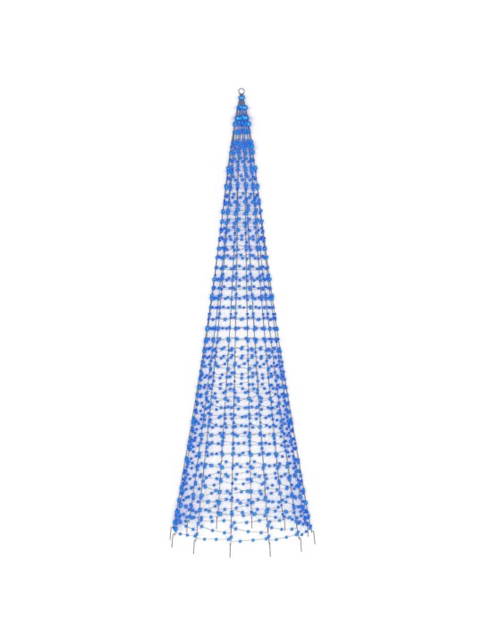 Jõulupuu valgustus vaiaga, sinine, 1534 LEDi, sinine, 500 cm