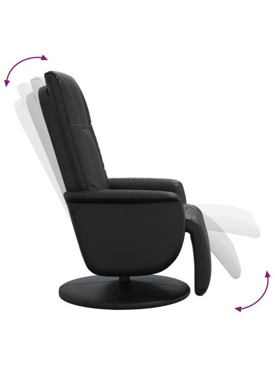 Tugitool jalatoega, must, kunstnahk