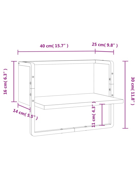 Latiga seinariiul, hall sonoma tamm, 40 x 25 x 30 cm