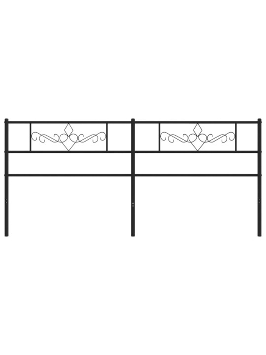 Metallist voodipeats, must, 200 cm