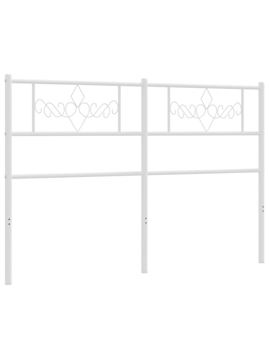 Metallist voodipeats, valge, 150 cm