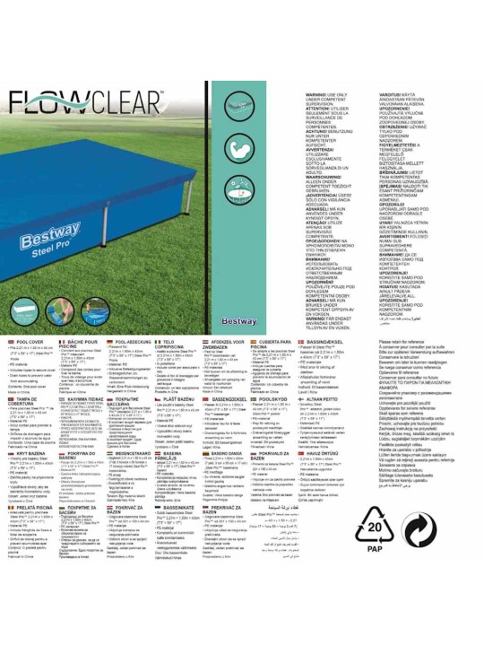 Bestway basseinikate "flowclear" 221 x 150 cm