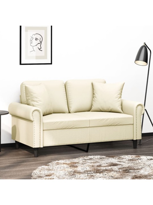 2-KOHALINE DIIVAN PATJADEGA, KREEMJAS, 120 CM, KUNSTNAHK