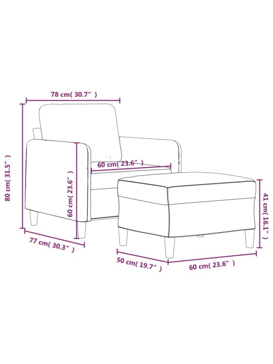 Tugitool jalapingiga, tumehall, 60 cm, samet