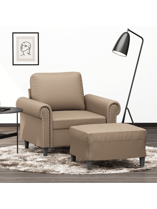 Tugitool jalapingiga, cappuccino, 60 cm, kunstnahk