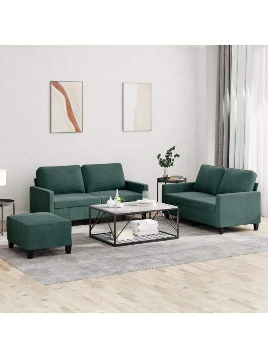 3-OSALINE DIIVANIKOMPLEKT PATJADEGA, TUMEROHELINE, SAMET