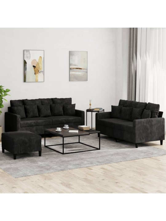 3-OSALINE DIIVANIKOMPLEKT PATJADEGA, MUST, SAMET