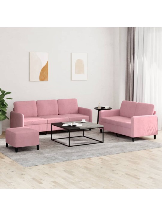 3-OSALINE DIIVANIKOMPLEKT, ROOSA, SAMET