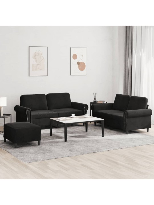 3-OSALINE DIIVANIKOMPLEKT PATJADEGA, MUST, SAMET