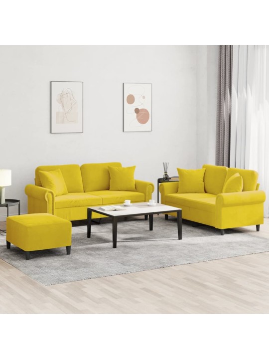 3-OSALINE DIIVANIKOMPLEKT PATJADEGA, KOLLANE, SAMET