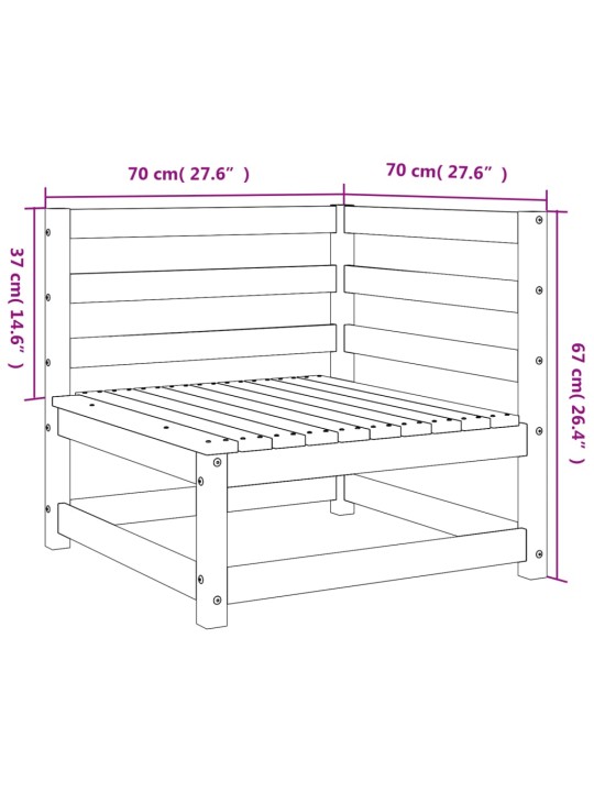 Aia nurgadiivanid 2 tk, 70 x 70 x 67 cm, männipuit