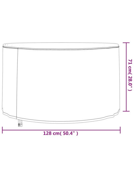 Aiamööbli katted 2 tk, ø128 x 71 cm, 420d oxford kangas