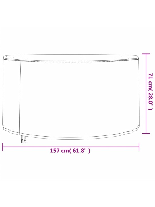 Aiamööbli katted 2 tk, ø157x71 cm, 420d oxford kangas