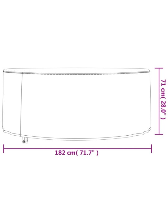 Aiamööbli katted 2 tk, ø182x71 cm, 420d oxford kangas