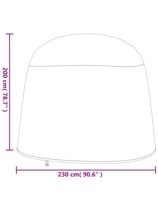 Kahekohalise ripptooli katted 2 tk, ø230 x 200 cm, 420d oxford