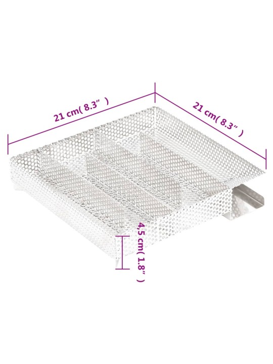 Külmsuitsu generaator 5-kambriline, 21 cm, roostevaba teras