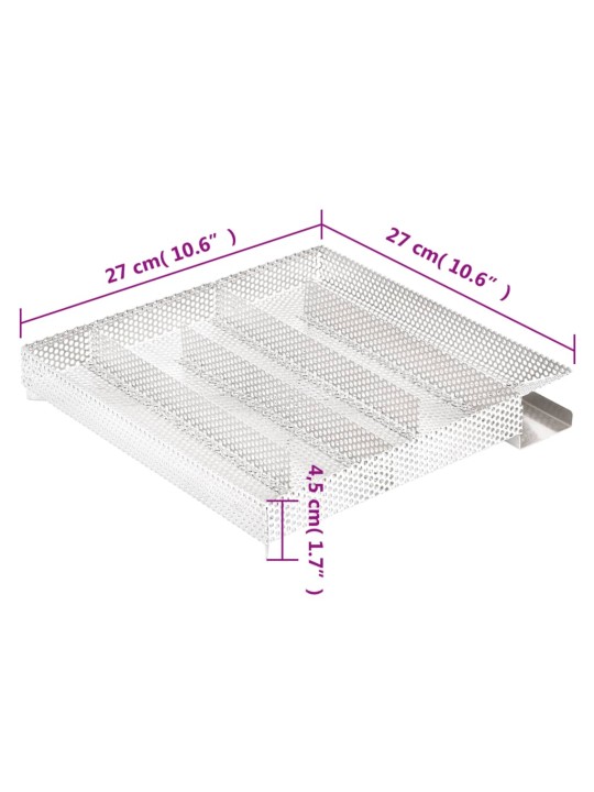 Külmsuitsu generaator 5-kambriline, 27 cm, roostevaba teras